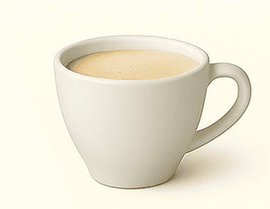 Latte Mediterranean Goods servido en taza