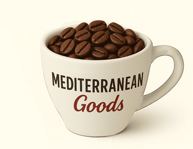 Taza con logo Mediterranean Goods